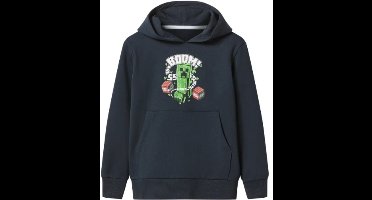 Minecraft Kleding - Trui - hoodie - kinderkleding - 6-8 jaar - Maat 122/128 - Blauw