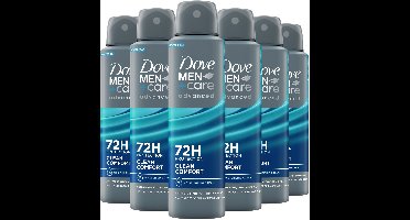 Dove Men+Care - Anti-Transpirant Deodorant Spray - Advanced - Clean Comfort - 6 x 150 ml