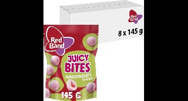Red Band Juicy bites strawberry - aardbeienvulling - 8x145g