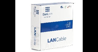 DANICOM CAT6A S/FTP 50 meter kabel op rol stug - LSZH (Dca) - Trekdoos - Internetkabel - Netwerkkabel - UTP kabel