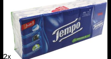 Tempo Zakdoeken- Voordeelverpakking - 2 pakken van 15x10 - 4 Lagen