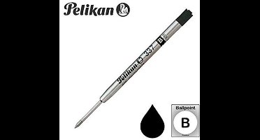 Pelikan Penvulling Zwart - Breed - 1.2mm - 337 - 1 Stuks Los Verpakt - Refill - Black - Schwarz - Noir - Geschikt voor Parker