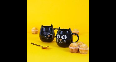 Balvi set van twee mokken Wake Up keramiek