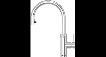 Quooker Flex Round Roestvrij staal | Kokendwaterkraan | Flexibele uittrekslang