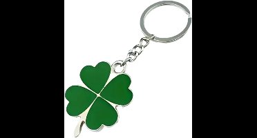 Geluks Sleutelhanger – Vier-Bladig Klavertje | Acryl | 10,8 x 5,2 cm | Stijlvol & Symbolisch