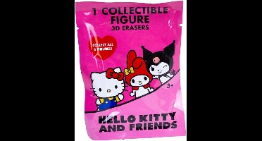 Set van 3 stuks Hello Kitty and Friends 3D gum / figuurtje