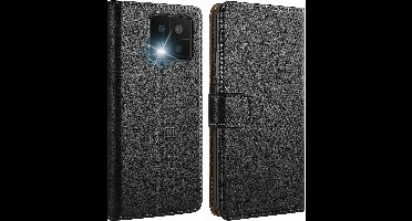 E-Ambar - MagFlip hoes voor 13 inch laptops - Premium lederen hoes in zwart - Exquise vakmanschap - Beschermhoes met elegante uitstraling