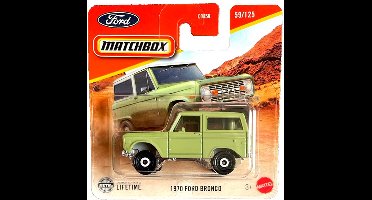 1970 FORD BRONCO GREEN MINT MATCHBOX 1:64 59/125 USA 4x4 SHORT CARD