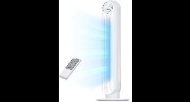 RVV® Ventilator toren - Ventilator staand - Torenventilator - Wit - 30cm x 30cm x 92cm