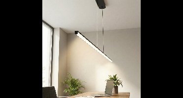Langwerpige hanglamp / Kantoorlamp / Bureaulamp 120cm | Zwart | Lineair | 20 watt | 4000K