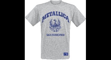 Metallica College Crest Heren T-shirt - grijs - S