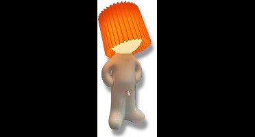 MR Lightdick Bureaulamp – Oranje Kap – Speelse LED Tafellamp met USB-C – Humoristisch & Modern Design
