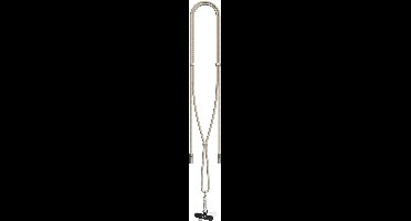 Aqiila 2-in-1 Lanyard Laad- & Sync-kabel USB C naar USB C, 60W - Telefoonkoord Universeel met oplaadkabel - Telefoonketting met USB C kabel, beige