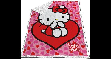 Hello Kitty Sherpa en Koraal Deken, 120X150cm