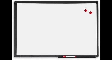IVOL Whiteboard Premium met zwart frame - 45x60 cm - Emaille - Magnetisch - Magneetbord - memobord