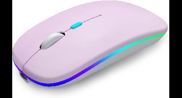Ntech - Muis Draadloos - Draadloze Muis Laptop Roze - Bluetooth Muis Draadloos - Ergonomisch - Laptop en gaming - Extra Stil