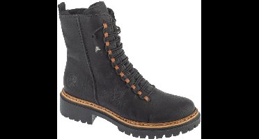 Rieker dames enkellaars zwart gevoerd