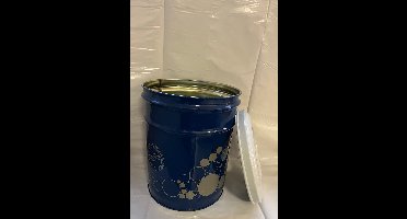 V-Part - Vlamdovende papierbak 110 liter - Blauw - Zwart - Staal