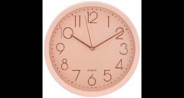 Quartz - Stijlvolle Wandklok - Klok - Roze - 30 x 6 x 30 cm