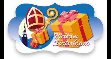 Feestbord ’Welkom Sinterklaas’ (42x22cm)