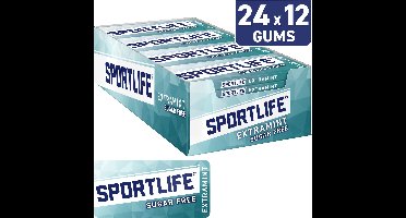 Sportlife Extramint kauwgom doos - 24 pakjes - 24x18g