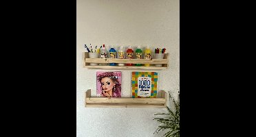 wandplank-kinderboekenplank-60cm-wandplank-wandrek-boekenrek- hout-opbergplank-Kinderboekenrek-hangplank-kinderkamer-boekenkast-boekenplank