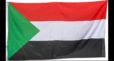 *** Grote Soedanese Vlag 90x150cm - Vlag Soedan - van Heble® ***
