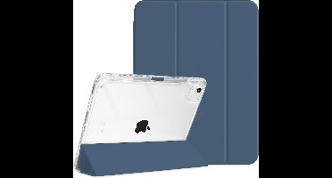 Hoes geschikt voor iPad Air 13 Inch hoes Smart Donker Blauw M3/M2 (2025/2024) - iPad Pro 12.9 6th/5th/4th Gen hoes Smart Case met Harde Doorzichtige Achterkant en Pencil Slot