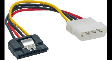 Molex (m) - SATA (v) met metalen klem adapter - 0,30 meter