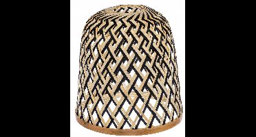 BOHO Bamboe Lampenkap Tweekleurig - Handgeweven, Natuurlijk