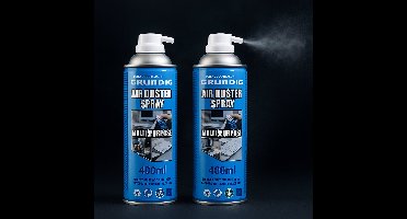 Grundig Air Dust Spray – 2 x 400 ml Spuitbus – Verwijdert Stof en Vuil uit Moeilijk Bereik – Perslucht Reiniger voor Elektronica en Apparatuur