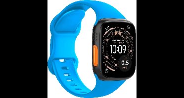Horloge Band Geschikt voor Apple Watch Ultra 1, 2, 3 (49 mm) Bandje Siliconen Verstelbaar - Blauw