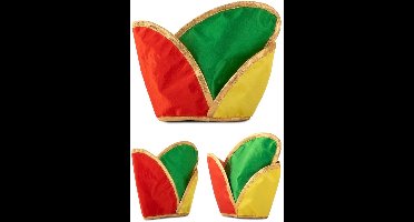 Mini prinsenmuts Carnavalskleur