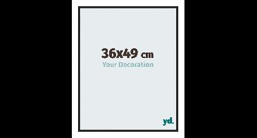 Your Decoration - Fotolijst 36x49 cm - Aluminium - Zwart Hoogglans - Miami