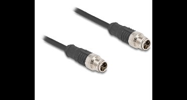 M12 8-pins X-gecodeerde industriële netwerkkabel | CAT5e | PVC | 1 meter