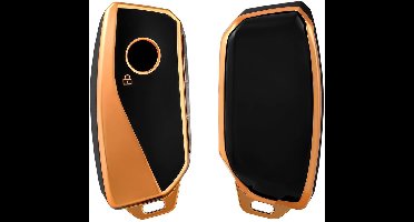 Autosleutel hoesje - TPU Sleutelhoesje - Sleutelcover - Autosleutelhoes - Geschikt voor Nieuwe BMW modellen - goud - F4 - Auto Sleutel Accessoires gadgets