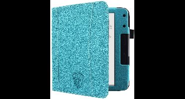 Hoesje Geschikt voor Kobo Libra Colour Sleepcover Luxe Hoes Petroleum Blauw - ereader hoesje - cover