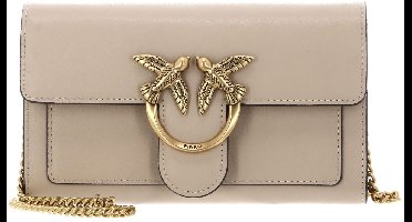 PINKO schoudertas clutch Love One Wallet C Beige - Grigio - Antique Gold