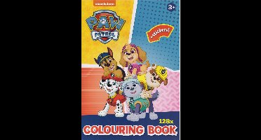 Paw Patrol Kleurboek + Stickers Blauw - Kleurboeken voor Kinderen - Tekenboek voor Kinderen - Stickerboek - 128 Pagina's - 21 x 29,7 cm - Vanaf 5 Jaar - Multi Kleuren