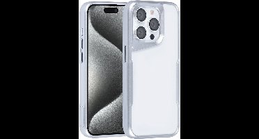 TUNIQ telefoonhoesje voor Apple iPhone 15 Pro - Siliconen backcover - Zilver