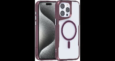 TUNIQ telefoonhoesje voor Apple iPhone 15 Pro Max - MagSafe siliconen backcover - Rood