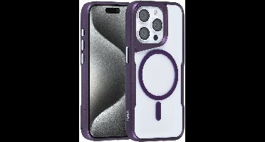 TUNIQ telefoonhoesje voor Apple iPhone 15 Pro - MagSafe siliconen backcover - Paars