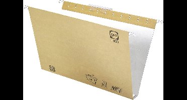 Hangmappen A4 met Volzichttabblad - 25 Stuks Kraftpapier Bicolor