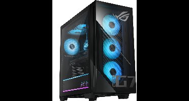 ASUS ROG G700 GM700TZ-R8700F092W AMD Ryzen™ 7 8700F 32 GB DDR5-SDRAM 2 TB SSD NVIDIA GeForce RTX 5070 Ti Windows 11 Home Tower PC Zwart