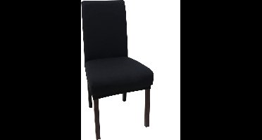 stoelhoezen - set van 6 - stof - Ademend - elastische - moderne - zacht - antibacterieel - gezond en milieuvriendelijk - Alleen handwas - Kleur : zwart