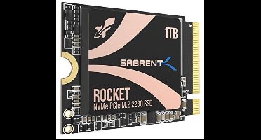 Sabrent 2230 M.2 NVMe Gen 4 1 TB, interne SSD 4750 MB/s lezen, PCIe 4.0 X4, Interne Solid State Drive, compatibel met Steam Deck, Surface Pro, pc's, NUC's en laptops [SB-2130-1TB]