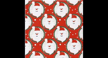 Inpakpapier, rood, Kerstman, B: 50 cm, 80 gr, 100 m/1 rol