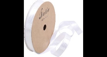 Satijnlint, B: 10 mm, wit, 3x10 m/ 1 rol