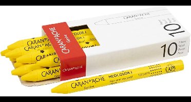 Neocolor I dikte 8 mm l: 10 cm yellow (010) primaire kleur 10stuks