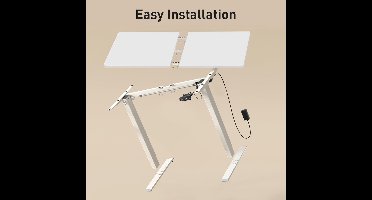 Elektrisch Verstelbaar Bureau 120x60 cm – Ergonomisch Zit-Sta Bureau met Geheugenfunctie, Kinderbeveiliging en Anti-Bots Technologie – Modern Thuiswerk & Gaming Bureau, Wit NoviHome